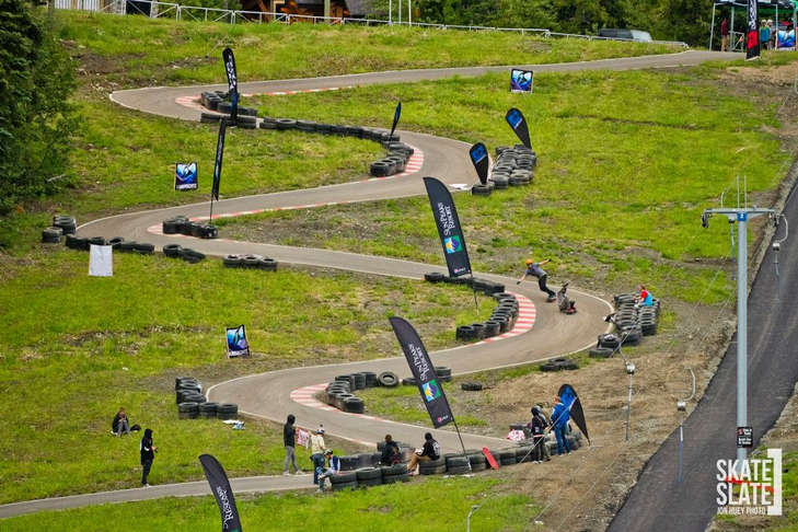 Longboard Strecke auf der Hohen Wand Wiese